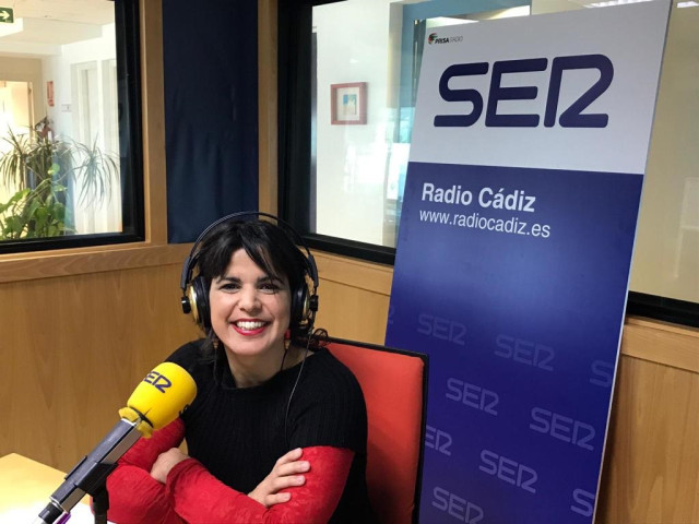 Teresa Rodríguez, durante la entrevista
