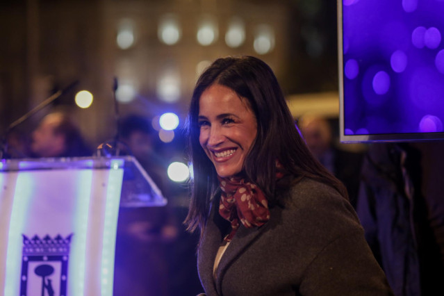 La vicealcaldesa de Madrid, Begoña Villacís, asiste al encendido de las luces de Navidad de Madrid, a 22 de noviembre de 2019.