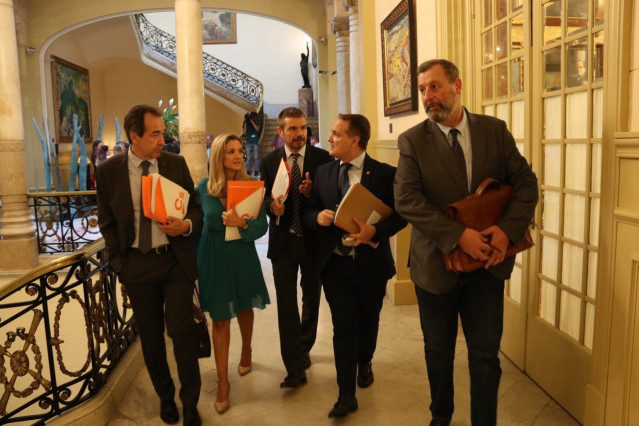 Los diputados del Grupo Parlamentario de Ciudadanos en el Parlament balear