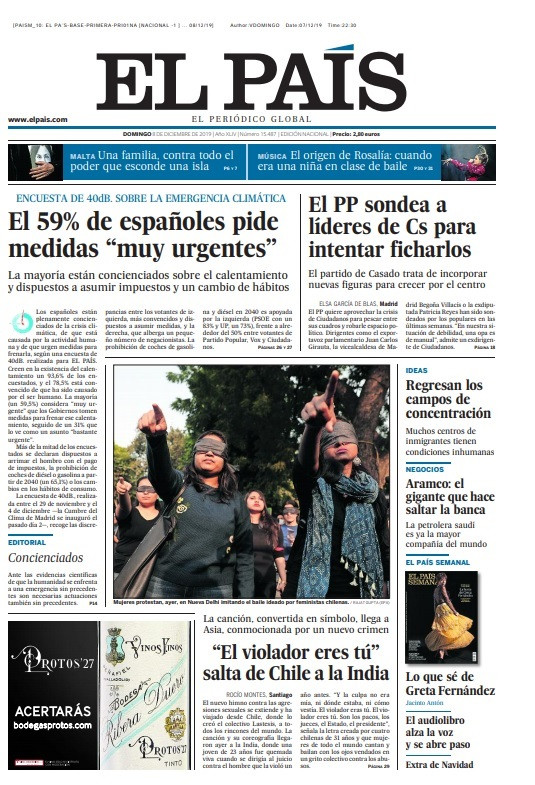 Portada 'El País'