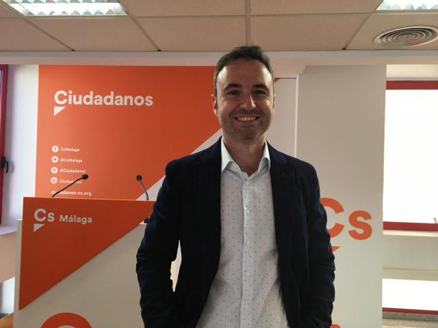 El diputado de Ciudadanos por Málaga Guillemo Díaz en rueda de prensa