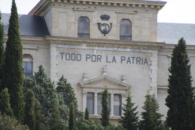 Plano detalle, de una de las fachadas de la Academia de Infantería