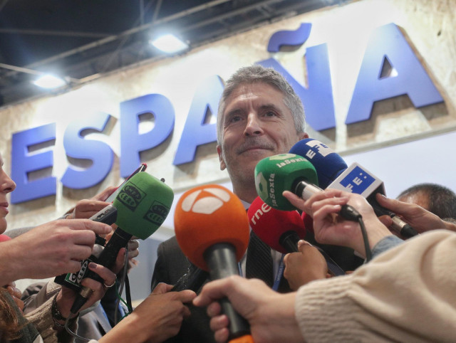 El ministro de Interior en funciones, Fernando Grande-Marlaska ofrece declariones a los medios de comunicación durante la tercera jornada de la Conferencia de Naciones Unidas sobre el Cambio Climático (COP25), en Madrid (España), a 4 de diciembre de 2019.