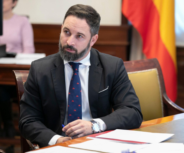 El presidente de Vox, Santiago Abascal, en el Congreso