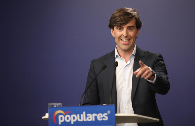 El vicesecretario de Comunicación del Partido Popular, Pablo Montesinos, durante la rueda de prensa ofrecida tras la reunión del Comité de Dirección del PP, en Madrid (España), a 26 de noviembre de 2019.