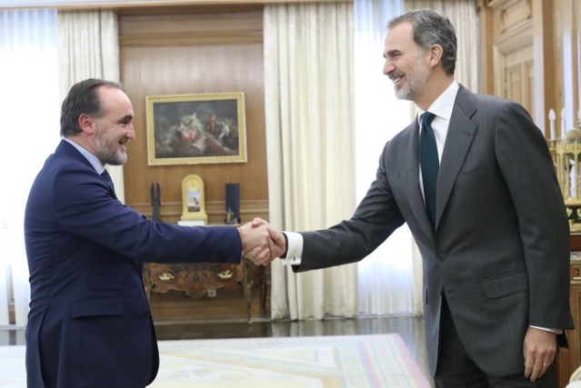 El Rey Felipe VI recibe al presidente de UPN, Javier Esparza