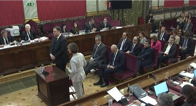 Interrogatorio a Oriol Junqueras en el juicio por el procés en el Tribunal Supremo