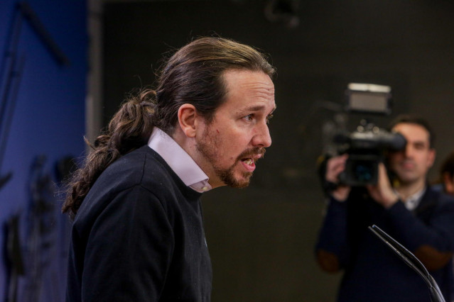 El secretario general de Podemos, Pablo Iglesias