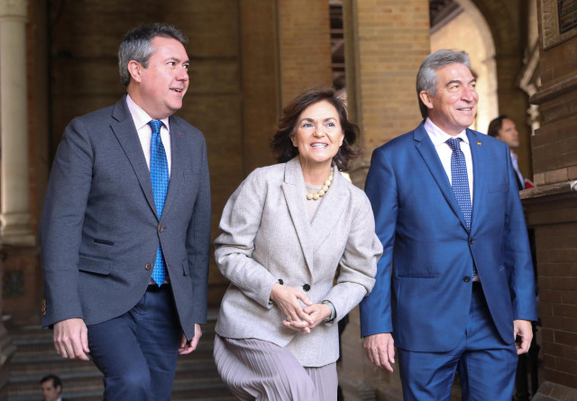 La vicepresidenta del Gobierno en funciones, la socialista Carmen Calvo, este jueves