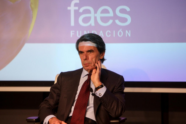 El expresidente del Gobierno y presidente de la Fundación FAES, José María Aznar, presenta la actualización del informe de FAES América Latina.