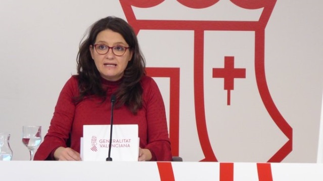 Oltra comparece tras la rueda de prensa del Consell