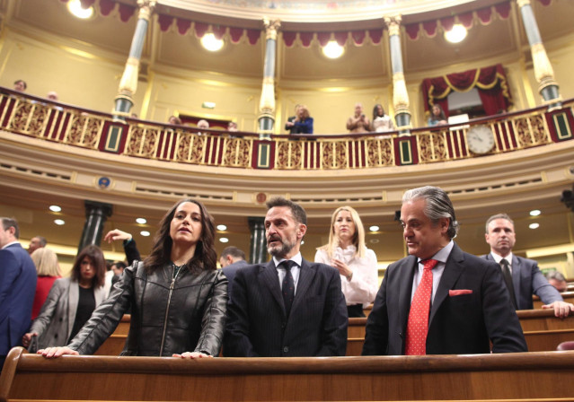 Los diputados de Ciudadanos en el Congreso, Inés Arrimadas, Edmundo Bal y Marcos de Quinto