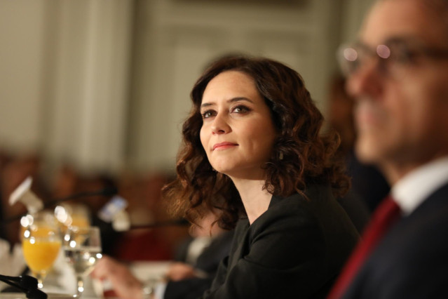 Isabel Díaz Ayuso, en un Desayuno Informativo del Fórum Europa