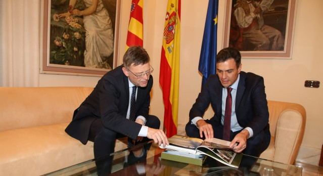 Imagen de archivo de una reunión en 2018 entre Ximo Puig y Pedro Sánchez