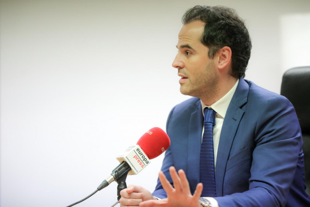 El vicepresidente de la Comunidad de Madrid, Igancio Aguado, durante su entrevista con Europa Press, en Madrid (España), a 19 de diciembre de 2019.