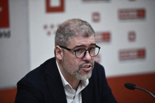El secretario general de CCOO, Unai Sordo presenta la 'Agenda social para la mayoría' al Consejo Confederal del sindicato en la sede de CC.OO, en Madrid (España), a 18 de diciembre de 2019.