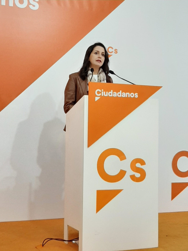 Inés Arrimadas en rueda de prensa en Jerez