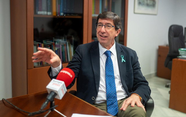 El portavoz de Ciudadanos (Cs) en Andalcuía y vicepresidente de la Junta, Juan Marín, en la entrevista a Europa Press.