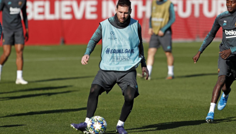 LeoMessienunentrenamientodelFCBarcelona