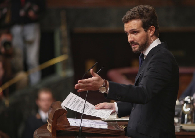 El presidente del PP, Pablo Casado.