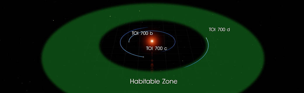 TOI 700 d, un exoplaneta en zona habitable NASA