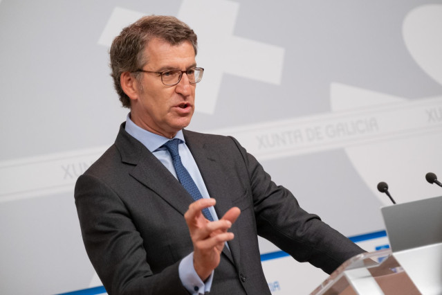 El titular de la Xunta en la rueda de pensa posterior al Consello del 9 de enero de 2020.
