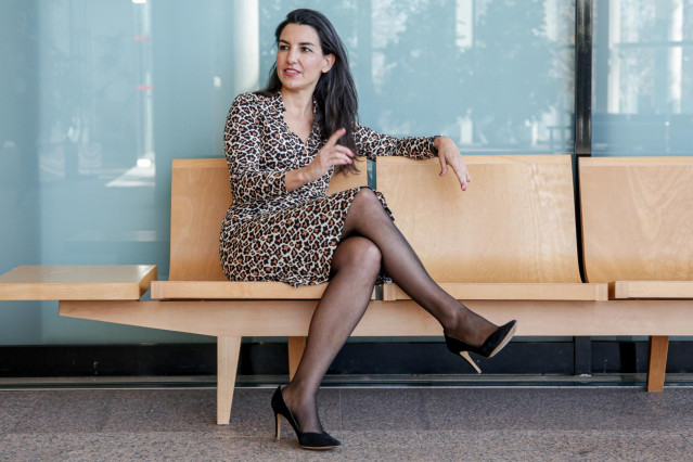 La portavoz de Vox en la Asamblea de Madrid, Rocío Monasterio posa durante una entrevista para Europa Press, en la Asamblea de Madrid (España), a 9 de enero de 2020.