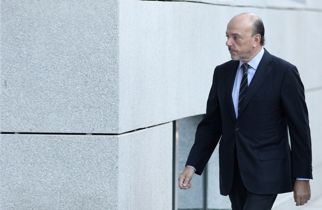 El expresidente de Indra Javier Monzu00f3n llega a la Audiencia Nacional