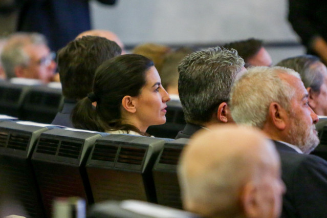 La portavoz de Vox en la Asamblea de Madrid, Rocío Monasterio durante jornaadas sobre el 40 aniversario de la Feria de Madrid
