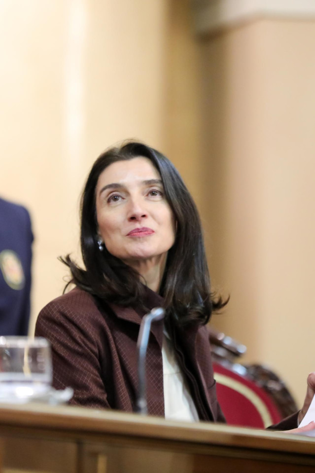 La socialista Pilar LLop tras ser nombrada nueva presidenta del Senado durante la sesión constitutiva de la XIV Legislatura en el Senado, en Madrid (España), a 3 de diciembre de 2019.