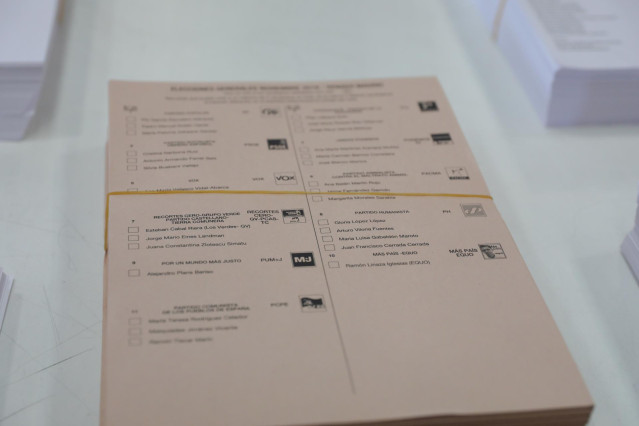 Papeletas de los candidatos al Senado