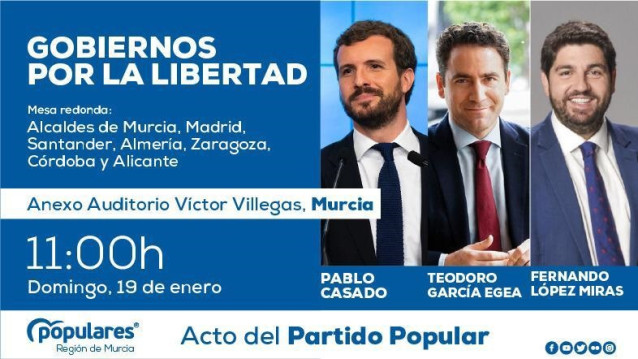 Imagen del cartel del evento de Casado en Murcia