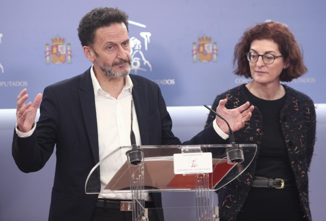 El portavoz adjunto de Cs en el Congreso, Edmundo Bal y la vicepresidenta de la Comisión de Libertades Civiles, Justicia e Interior del Parlamento Europeo, Maite Pagazaurtundua, presentan una iniciativa para reformar la directiva de penas de terrorismo