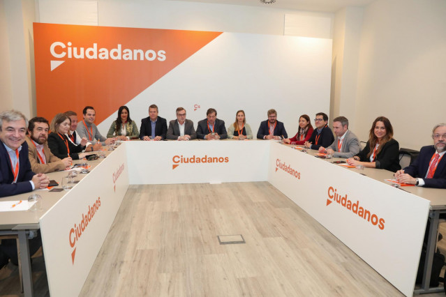 Los miembros de la Comisión Gestora de Ciudadanos.