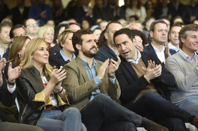 Teodoro García Egea junto al presidente del PP, Pablo Casado