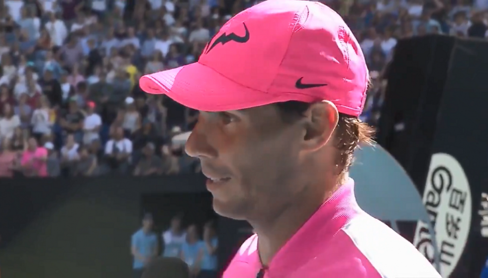 Rafa Nadal en el Open de Australia
