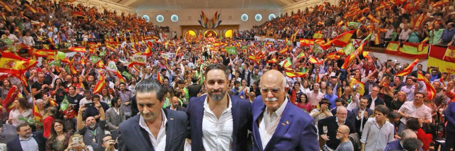 Agustín Rosety con Santiago Abascal en un acto en Jerez
