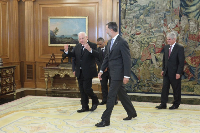 El Rey se reunió con el Presidente del Estado de Israel, Reuven Rivlin.