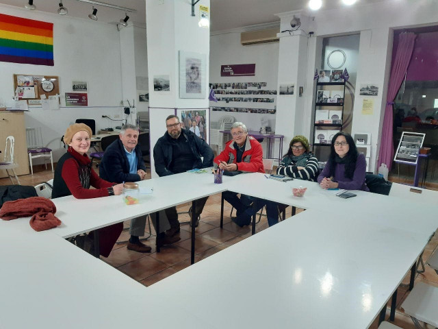 Reunión de María Marín con miembros de la Plataforma