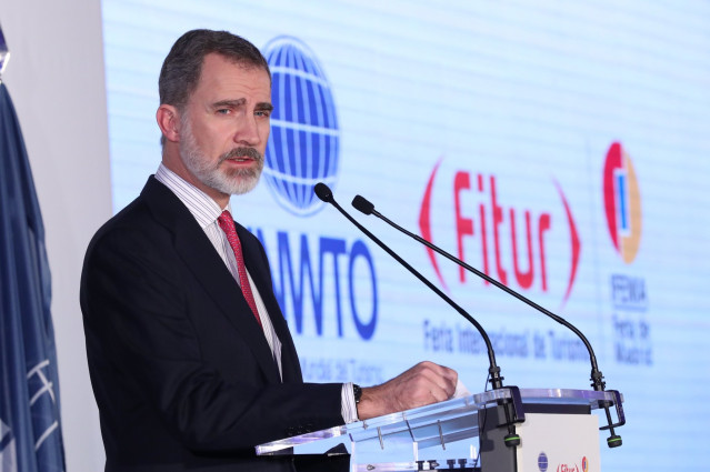 El Rey Felipe VI  en la conmemoración del 40º aniversario de la Feria Internacional de Turism