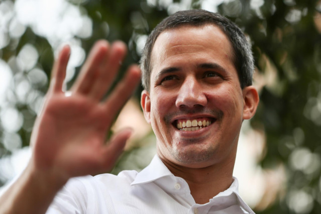 El líder opositor y autoproclamado presidente de Venezuela, Juan Guaidó