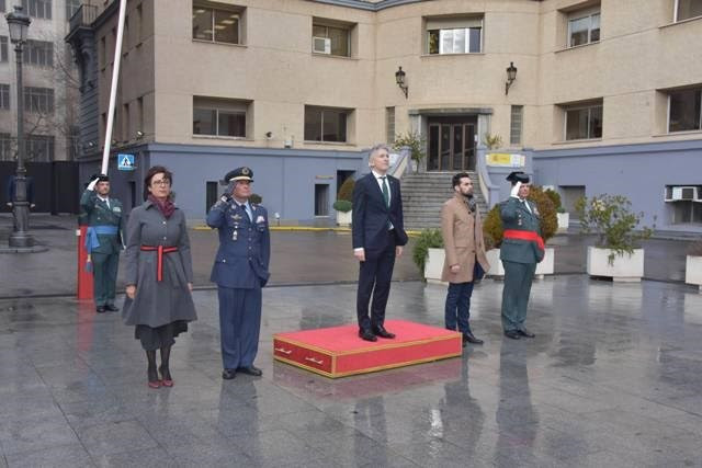 La directora de la Guardia Civil, María Gámez, con el ministro Grande-Marlaska y mandos del Cuerpo en su acto de toma de posesión en Madrid