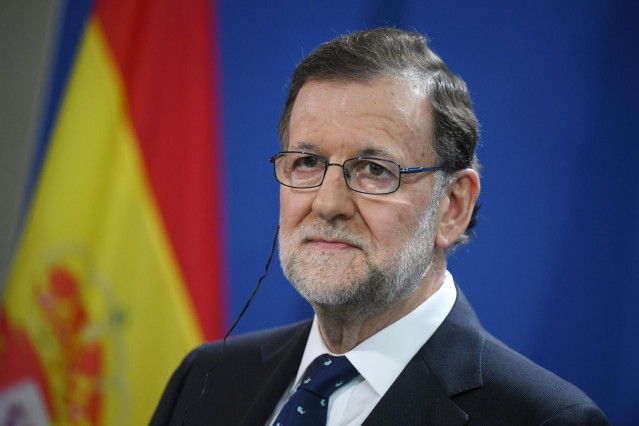 FILED - 18 November 2016, Berlin: Spanish former Prime Minister Mariano Rajoy attends a press conference in Berlin. Rajoy is considering to run for the presidency of the Royal Spanish Football Federation (RFEF) in the elections to be held this year 2020.