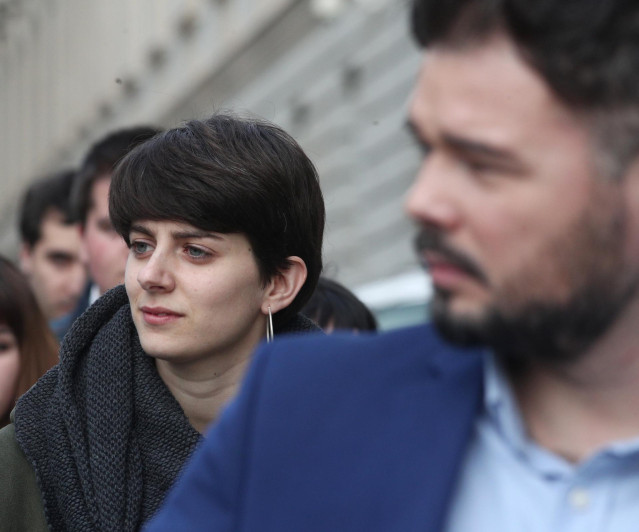 La diputada de Esquerra Republicana (ERC), Marta Rosique a su llegada a la presentación de la Proposición de Ley Orgánica de modificación de la Ley de Régimen Electoral General para ampliar el derecho de sufragio activo a los mayores de 16