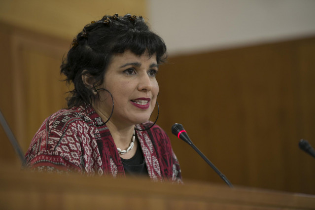 La coordinadora general de Podemos Andalucía y presidenta del grupo parlamentario de Adelante Andalucía, Teresa Rodríguez