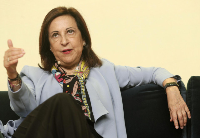La ministra de Defensa en funciones, Margarita Robles, durante su intervención en el 'Forbes Summit Women 2019' en octubre de 2019
