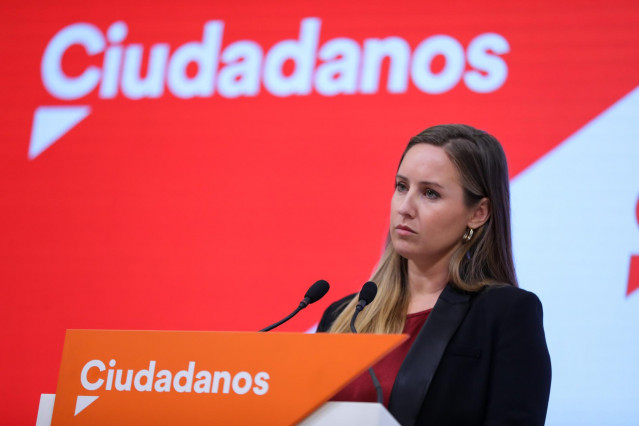 La portavoz de la gestora de Ciudadanos, Melisa Rodríguez, ofrece una rueda de prensa tras la reunión de la Comisión Gestora de Ciudadanos en la sede nacional del partido, en Madrid a 20 de enero de 2020.