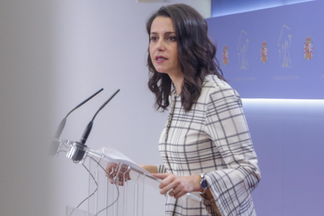 La portavoz de Ciudadanos (Cs) en el Congreso, Inés Arrimadas