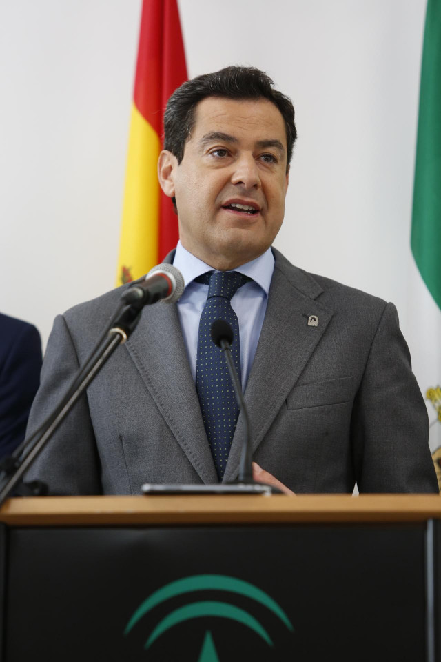 El presidente de la Junta de Andalucía, Juanma Moreno