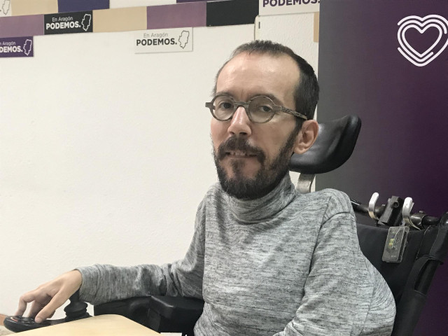 El cabeza de lista de Unidas Podemos al Congreso de los Diputados por Zaragoza, Pablo Echenique.
